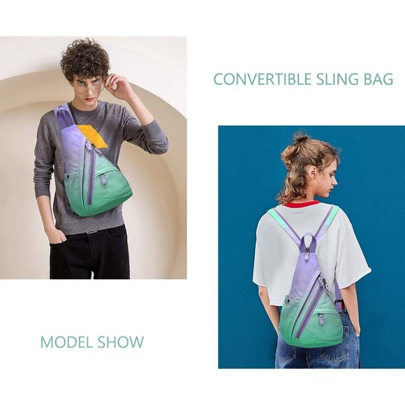 Women Small Casual Canvas Sling Crossbody Shoulder Backpack main image 4